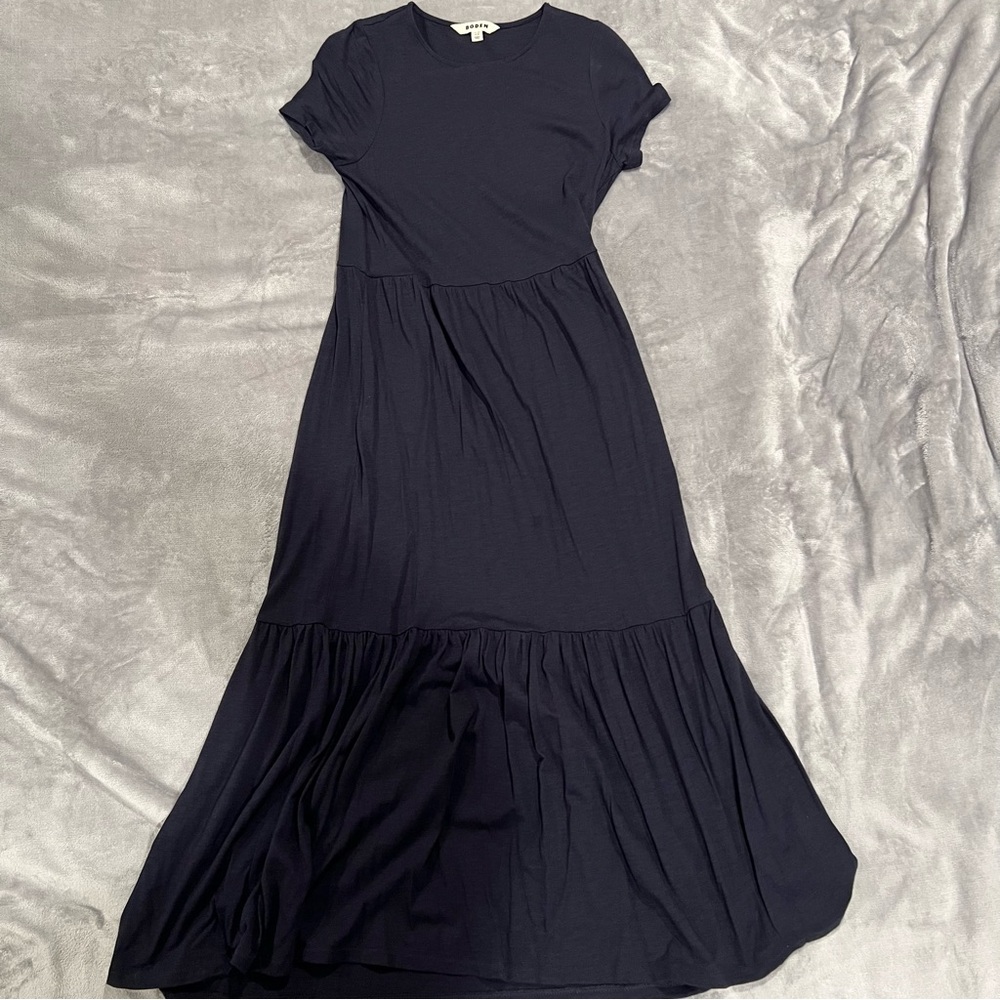 Boden Tiered T-Shirt Dress, Navy